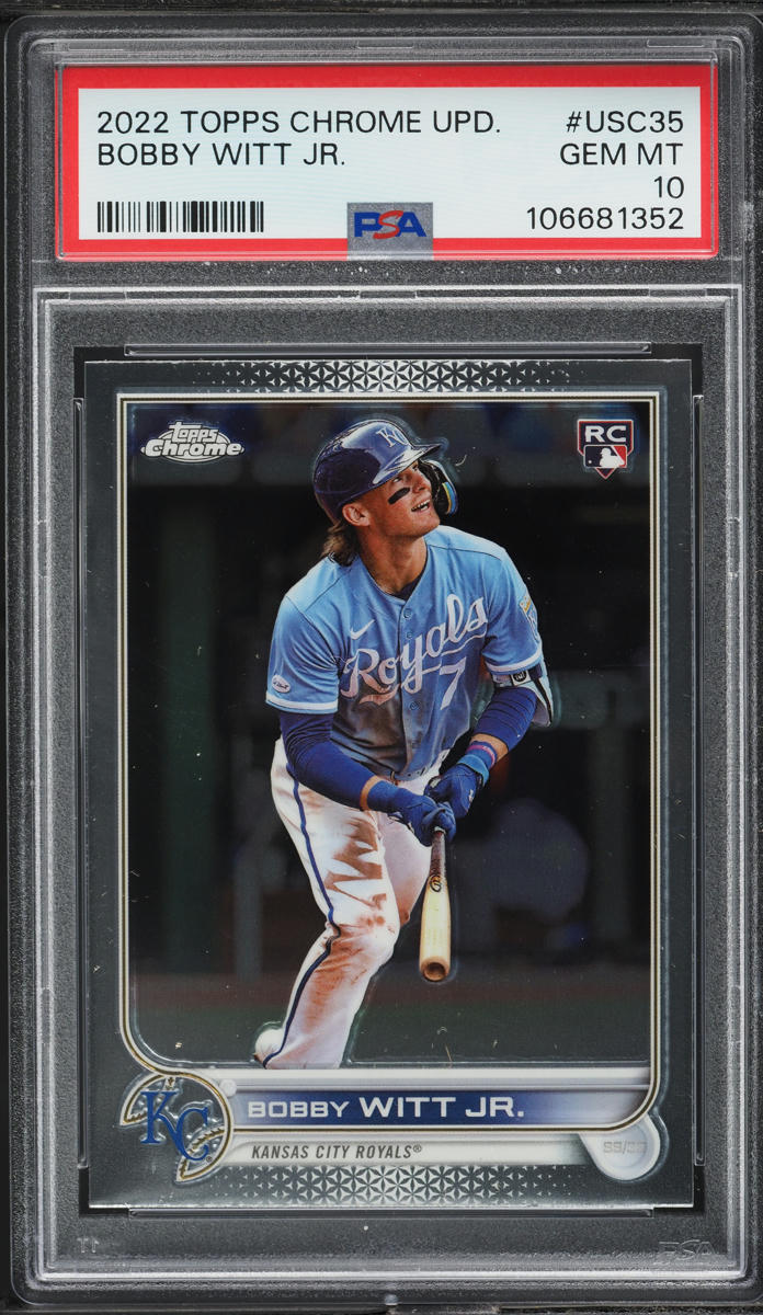 2022 Topps Chrome Update Bobby Witt Jr. ROOKIE #USC35 PSA 10 GEM MINT