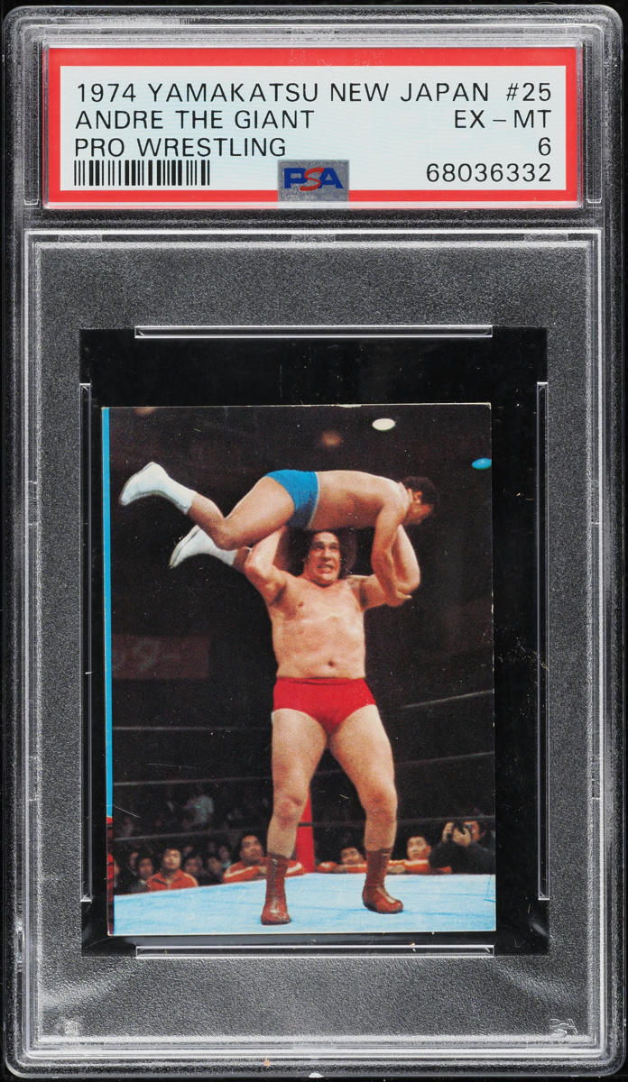 1974 Yamakatsu New Japan Pro Wrestling Andre The Giant #25 PSA 6 EXMT