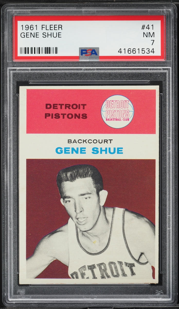 1961 Fleer Basketball Gene Shue #41 PSA 7 NRMT
