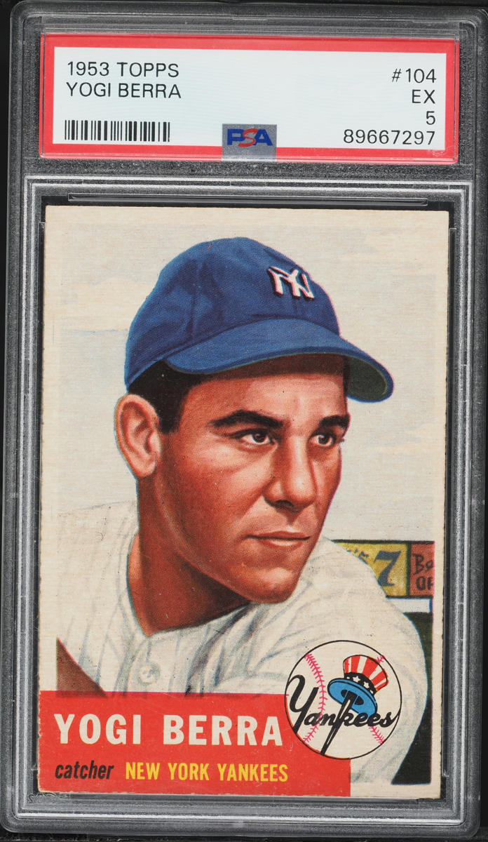 1953 Topps Yogi Berra SHORT PRINT #104 PSA 5 EX