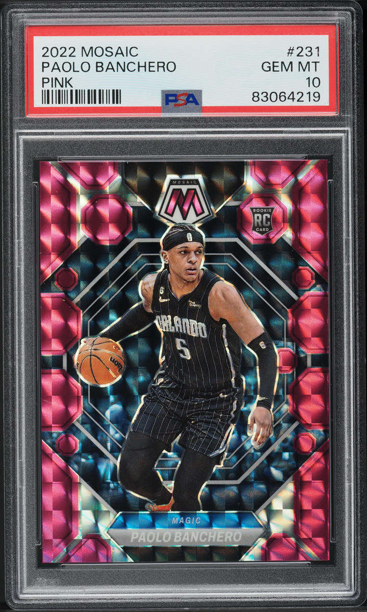 2022 Panini Mosaic Pink Paolo Banchero ROOKIE /149 #231 PSA 10 GEM MINT