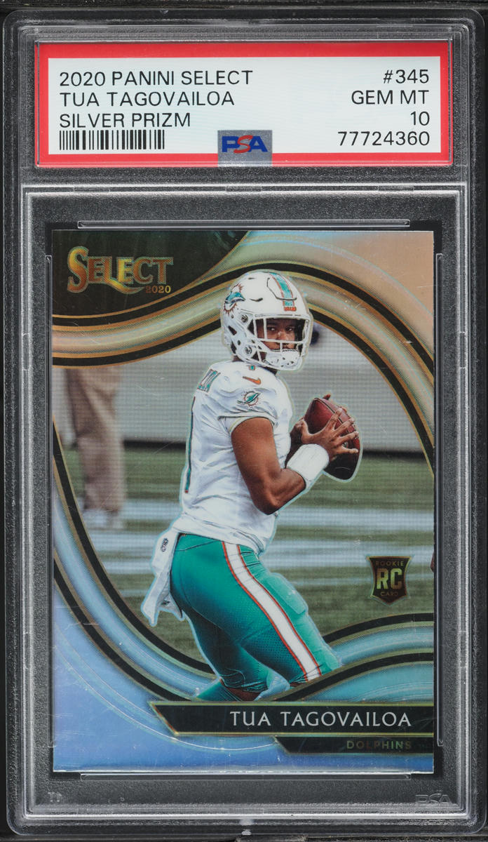 2020 Select Field Level Silver Prizm Tua Tagovailoa ROOKIE #345 PSA 10 GEM MINT