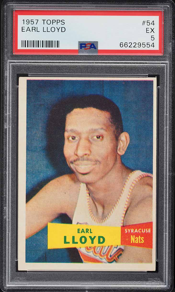 1957 Topps Basketball Earl Lloyd SHORT PRINT #54 PSA 5 EX
