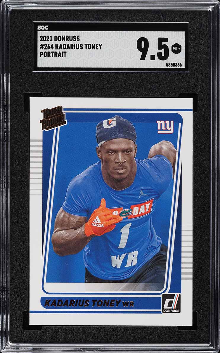 2021 Donruss Football Portrait Kadarius Toney ROOKIE #264 SGC 9.5 MINT+