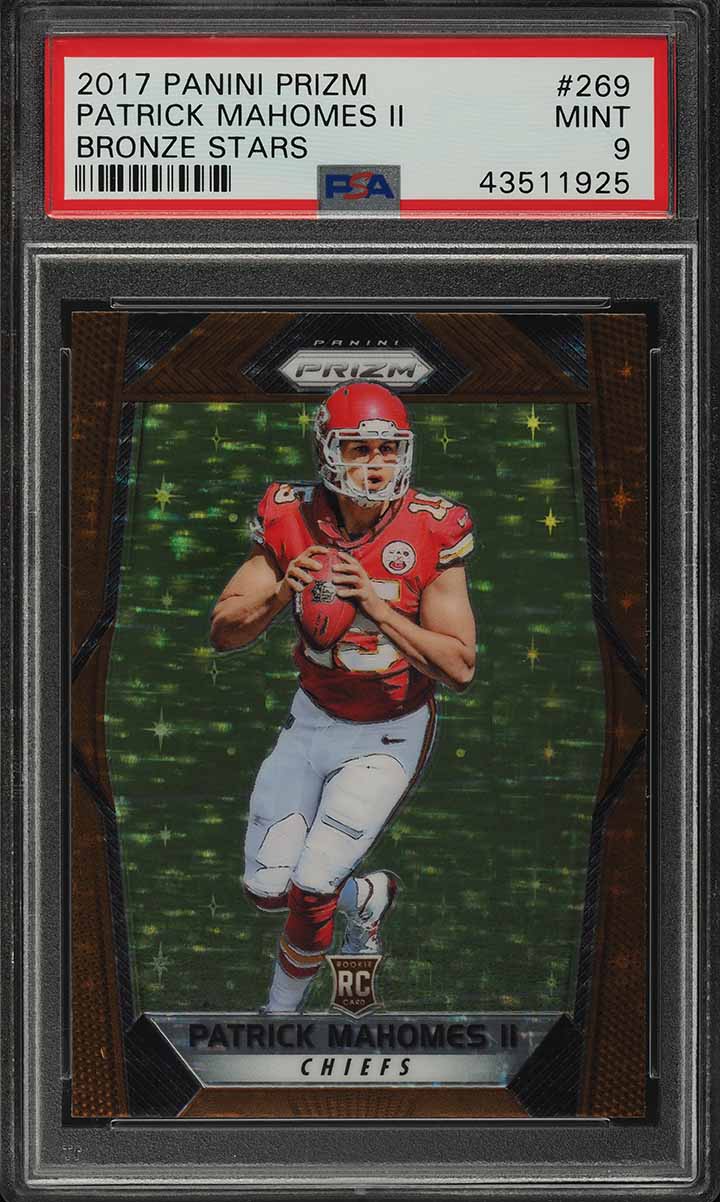 2017 Panini Prizm Bronze Stars Patrick Mahomes II SP ROOKIE #269 PSA 9 MINT