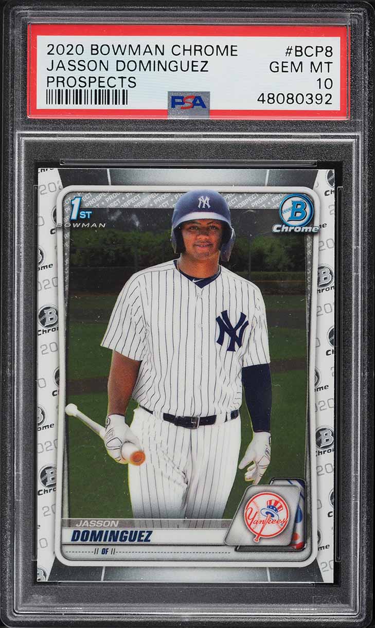 2020 Bowman Chrome Prospects Jasson Dominguez ROOKIE #BCP-8 PSA 10 GEM MINT