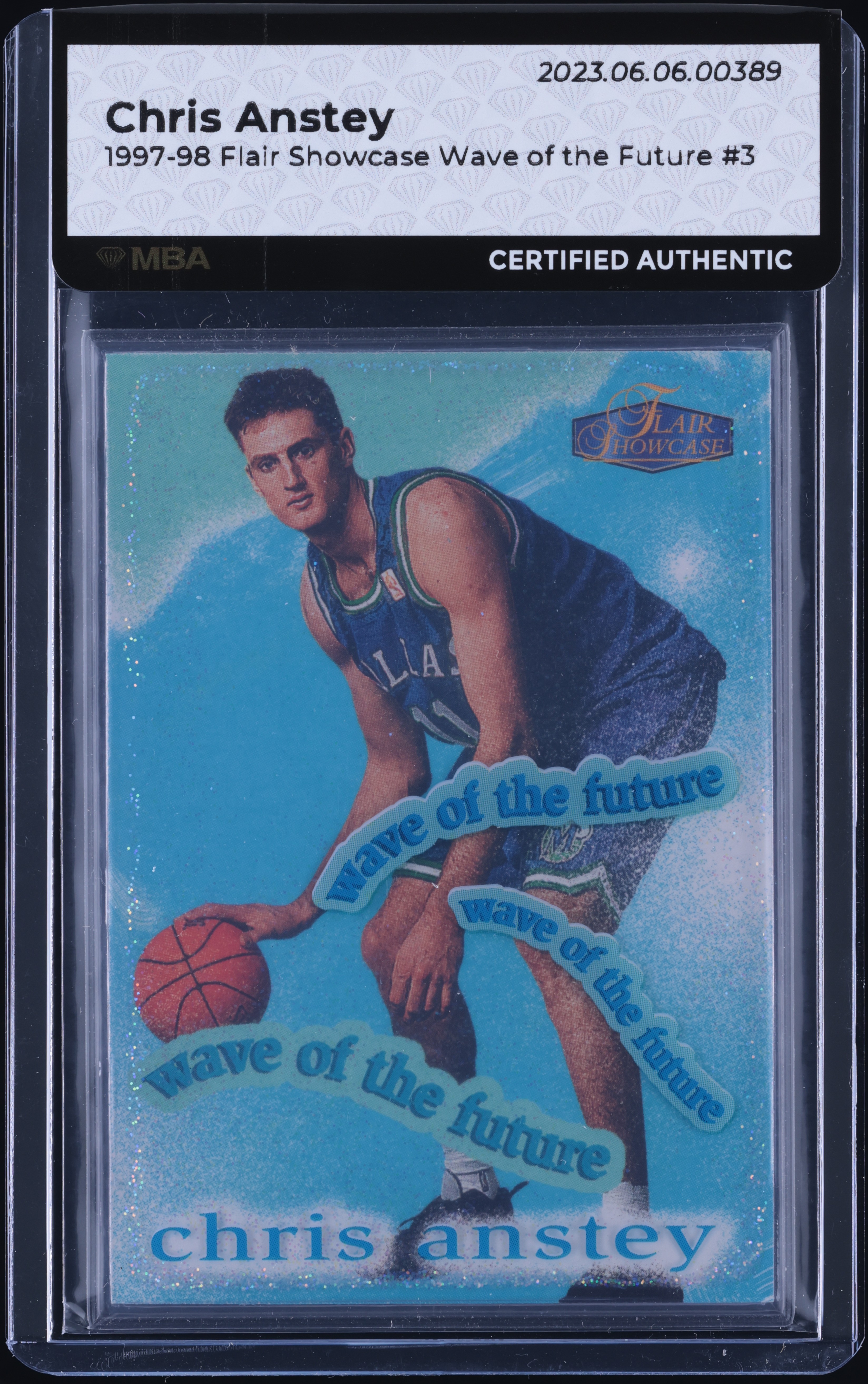 1997 Flair Showcase Wave Of The Future Chris Anstey ROOKIE #3 MBA AUTH