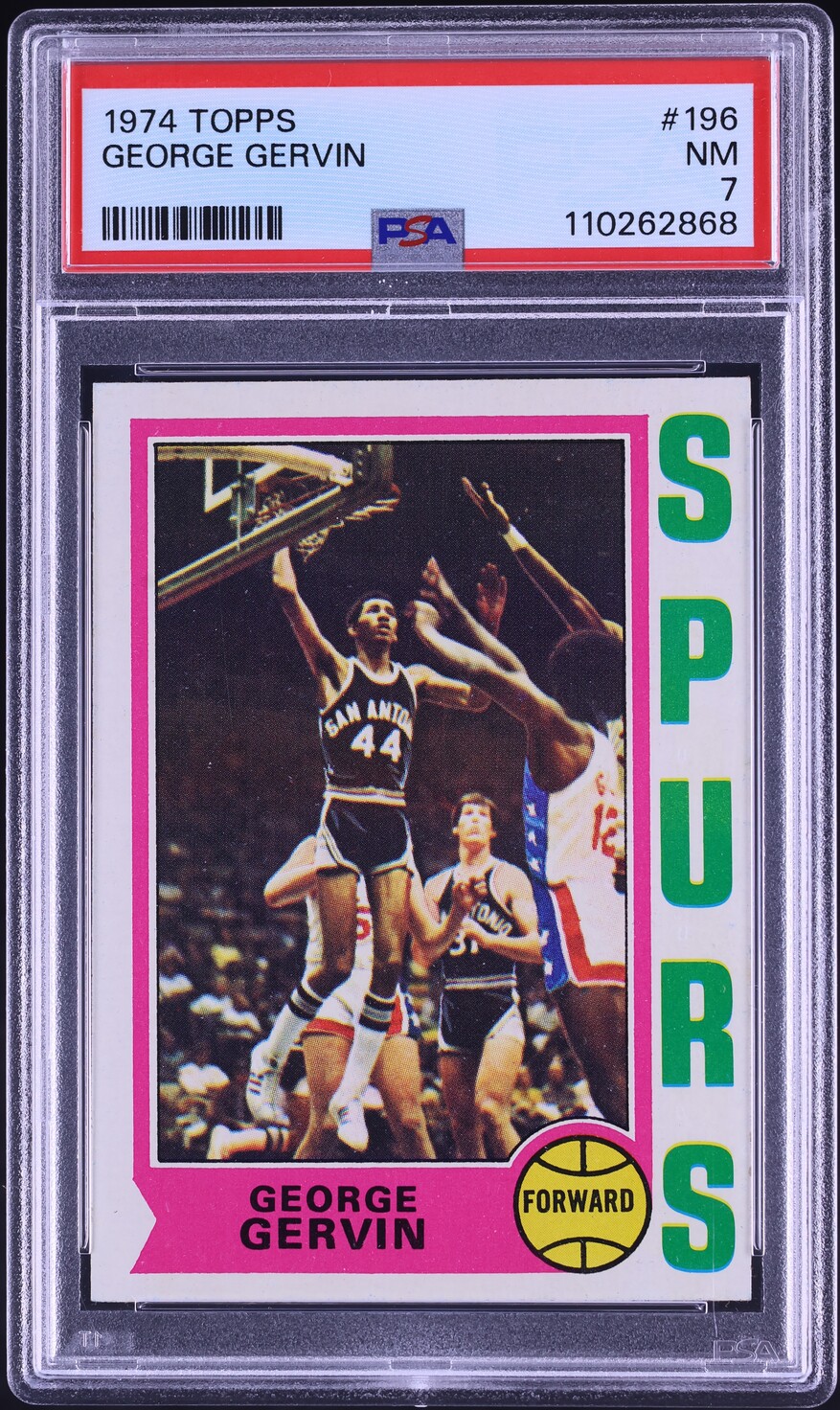 1974 Topps Basketball George Gervin ROOKIE #196 PSA 7 NRMT