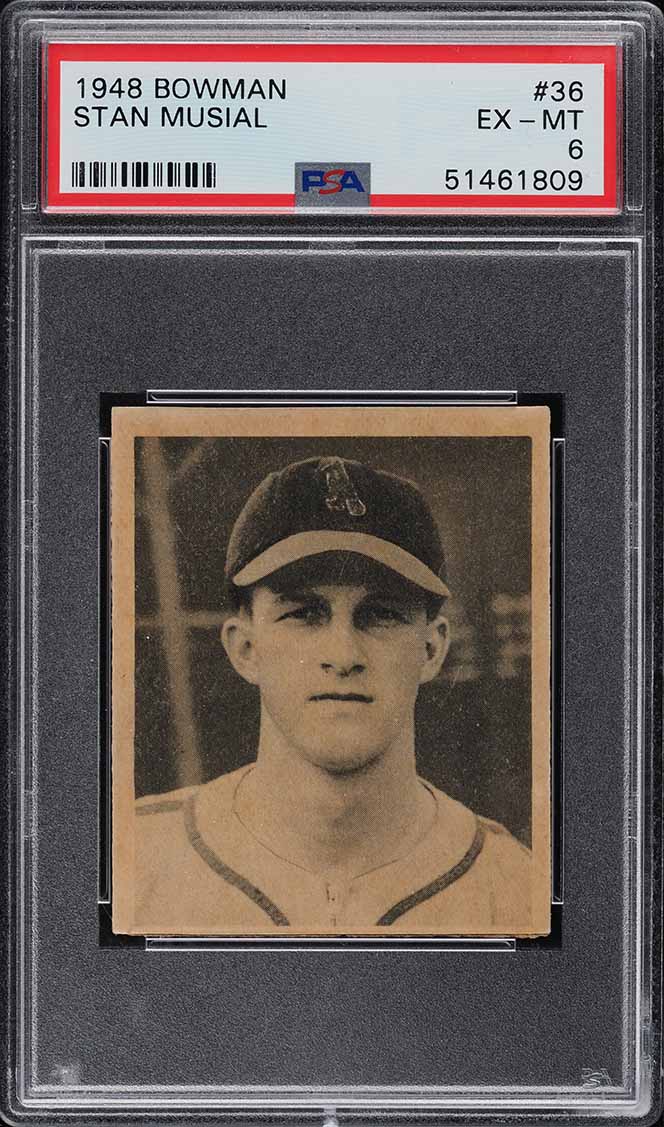 1948 Bowman Stan Musial ROOKIE #36 PSA 6 EXMT