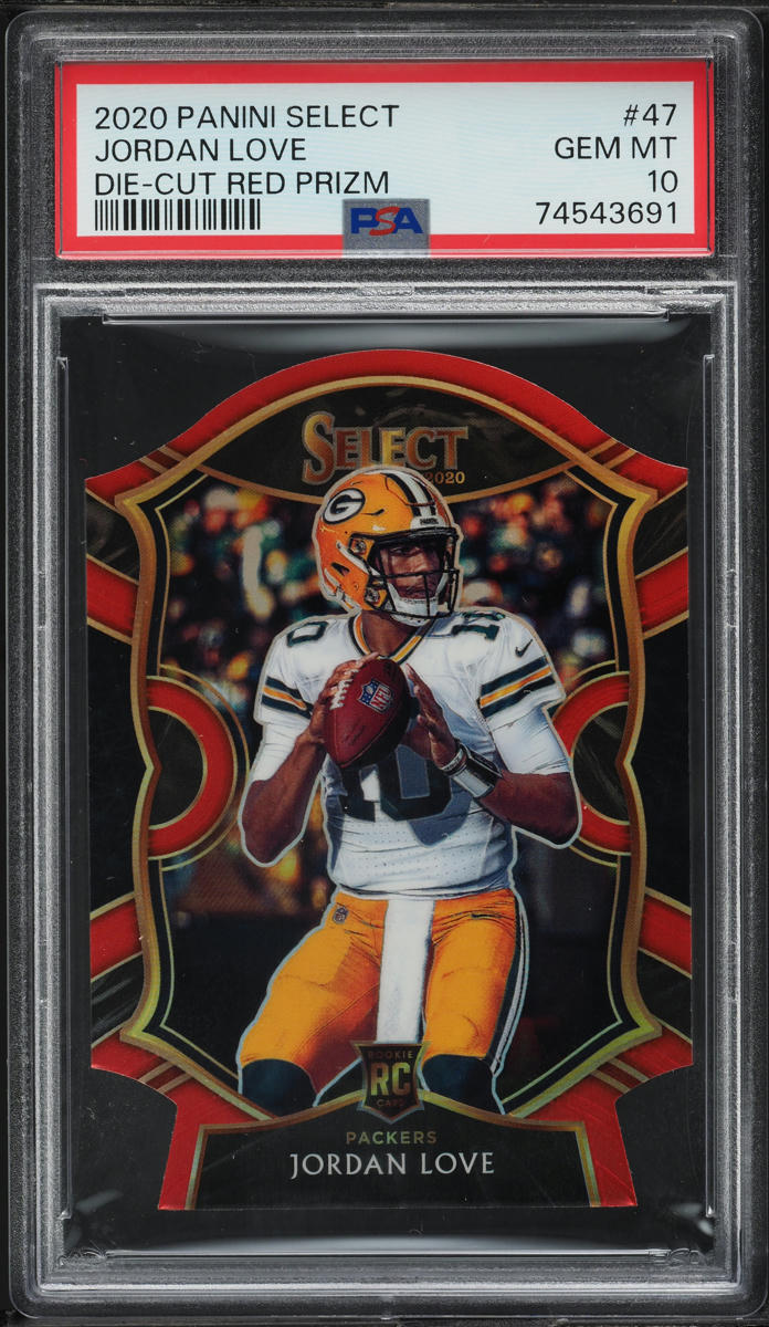 2020 Select Red Prizm Die-Cut Jordan Love ROOKIE #47 PSA 10 GEM MINT