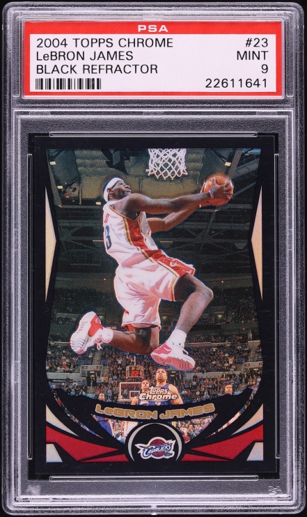 2004 Topps Chrome LeBron James Black Refractor /500 #23 PSA 9