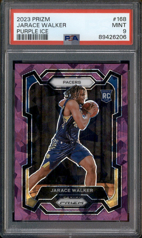 2023 Panini Prizm Purple Ice #168 Jarace Walker RC Rookie /149 PSA 9