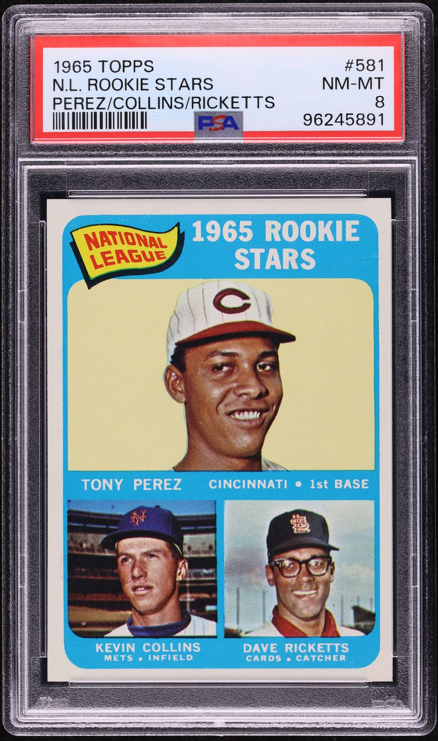 1965 Topps Tony Perez ROOKIE #581 PSA 8 NM-MT