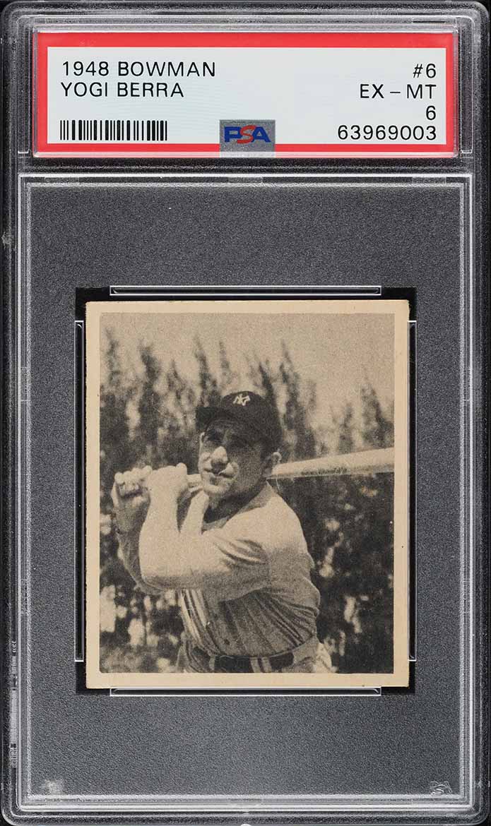1948 Bowman Yogi Berra ROOKIE #6 PSA 6 EXMT