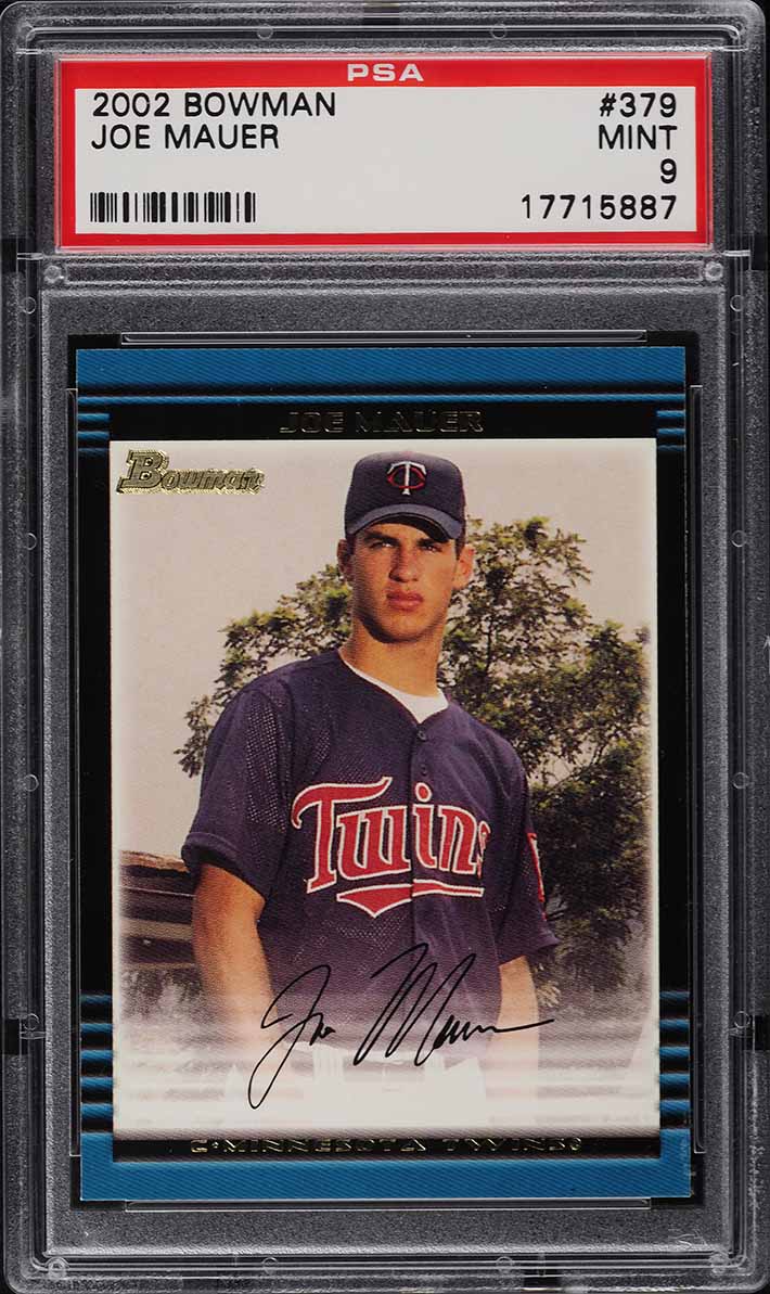 2002 Bowman Joe Mauer ROOKIE RC #379 PSA 9 MINT