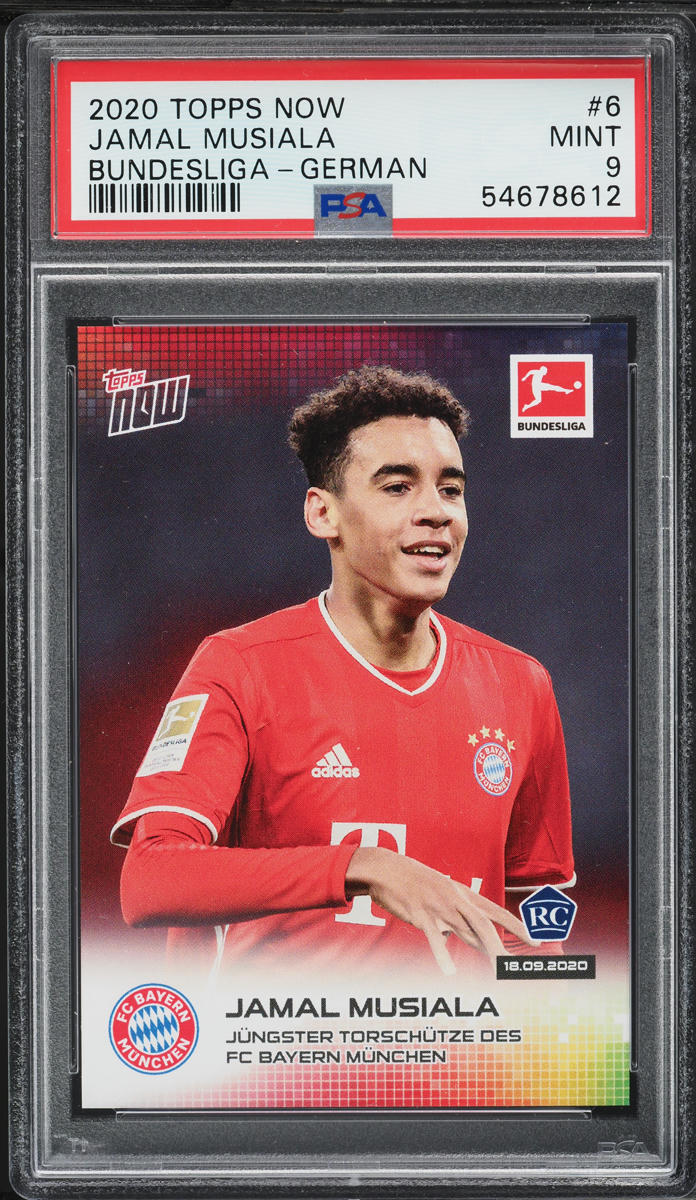 2020 Topps Now Bundesliga German Jamal Musiala ROOKIE #6 PSA 9 MINT