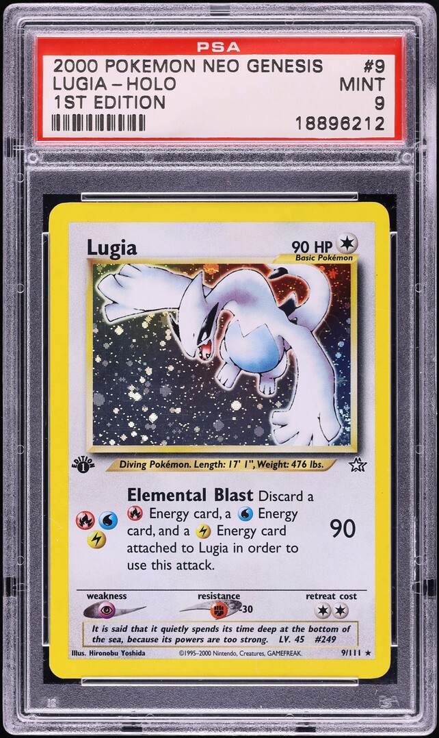 Lugia 2000 Neo Genesis #9/111 1st Edition Holo Price Guide