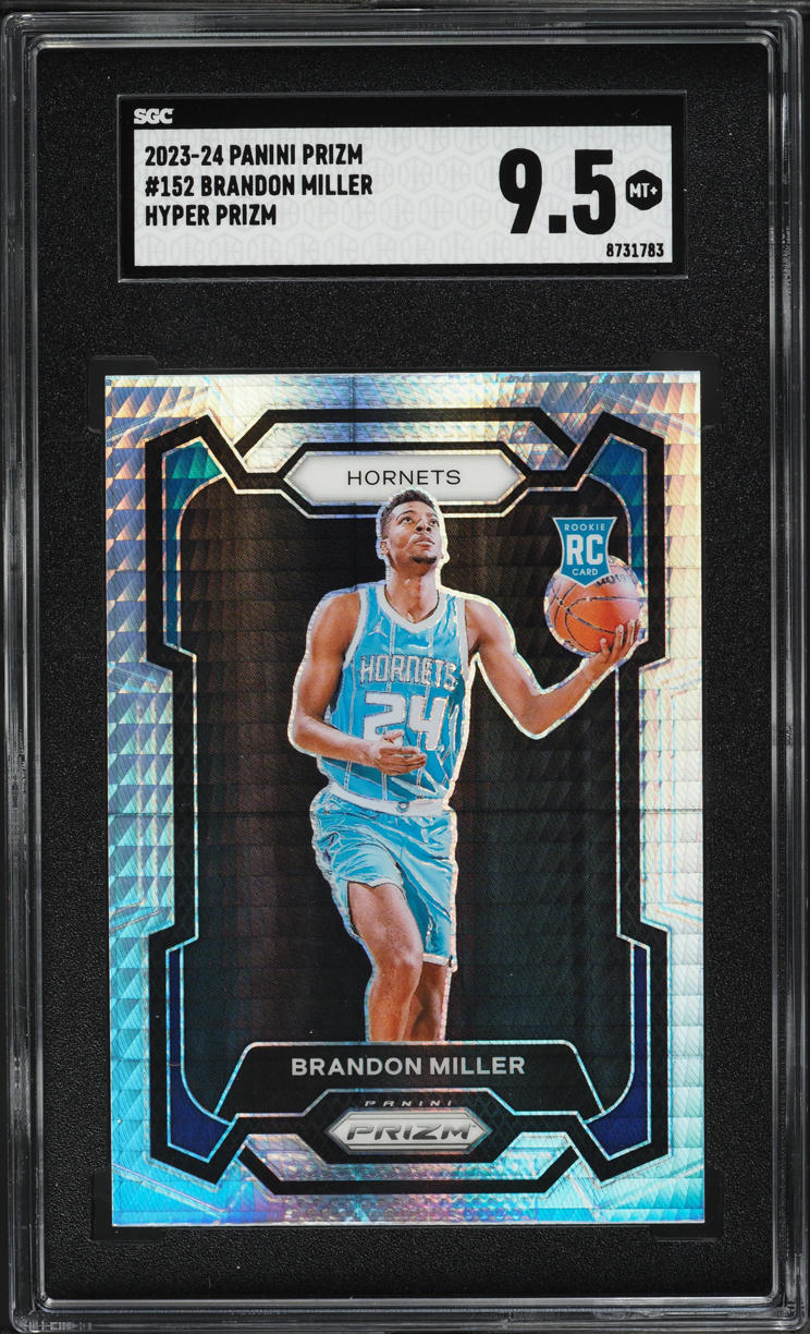 2023 Panini Prizm Hyper Brandon Miller ROOKIE #152 SGC 9.5 MINT+