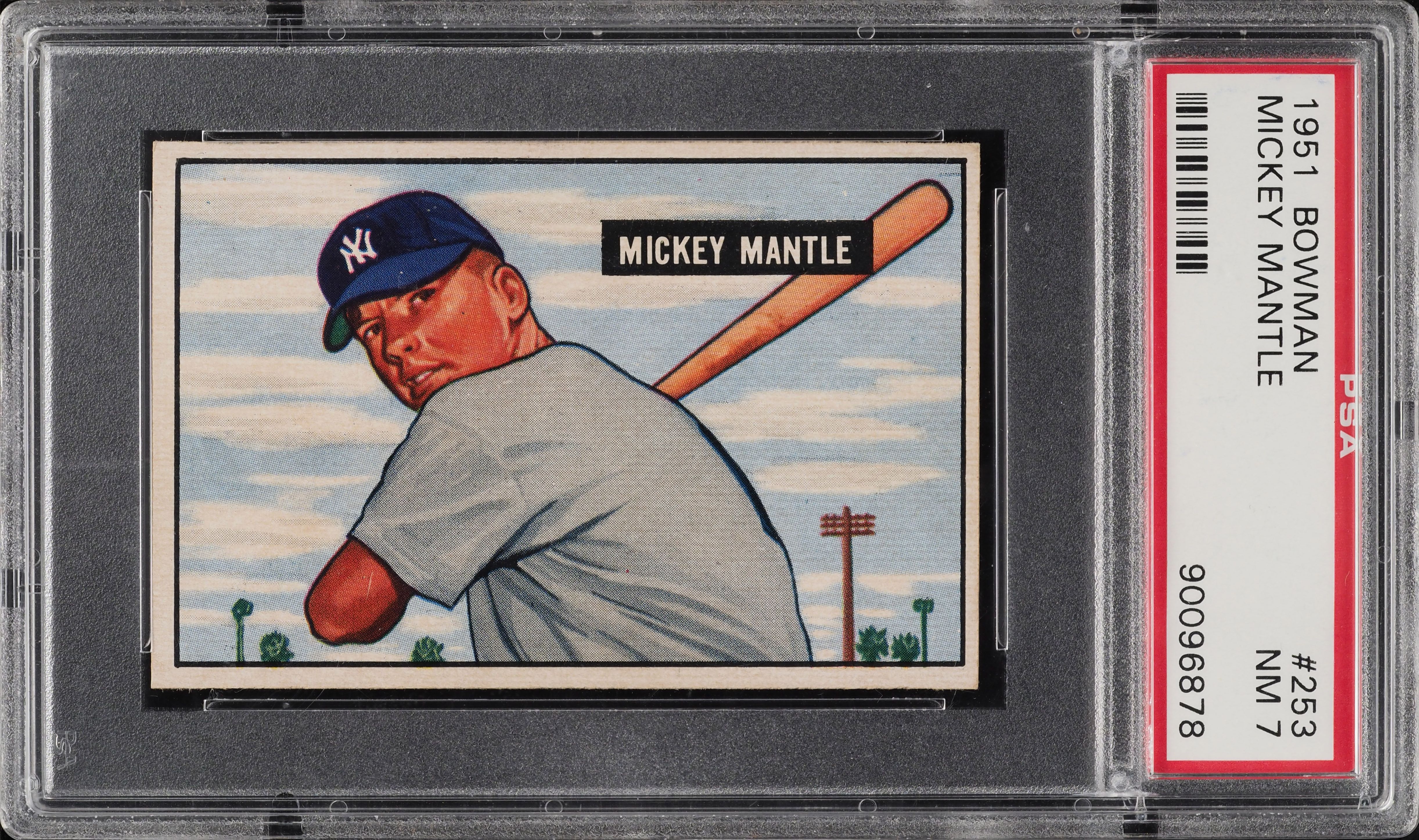 1951 Bowman Mickey Mantle ROOKIE #253 PSA 7 NRMT