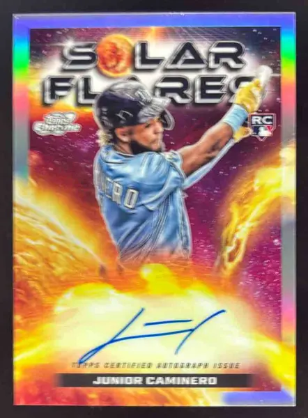 2024 Topps Cosmic Chrome Solar Flare Autographs #SFA-JC Junior Caminero RC Auto