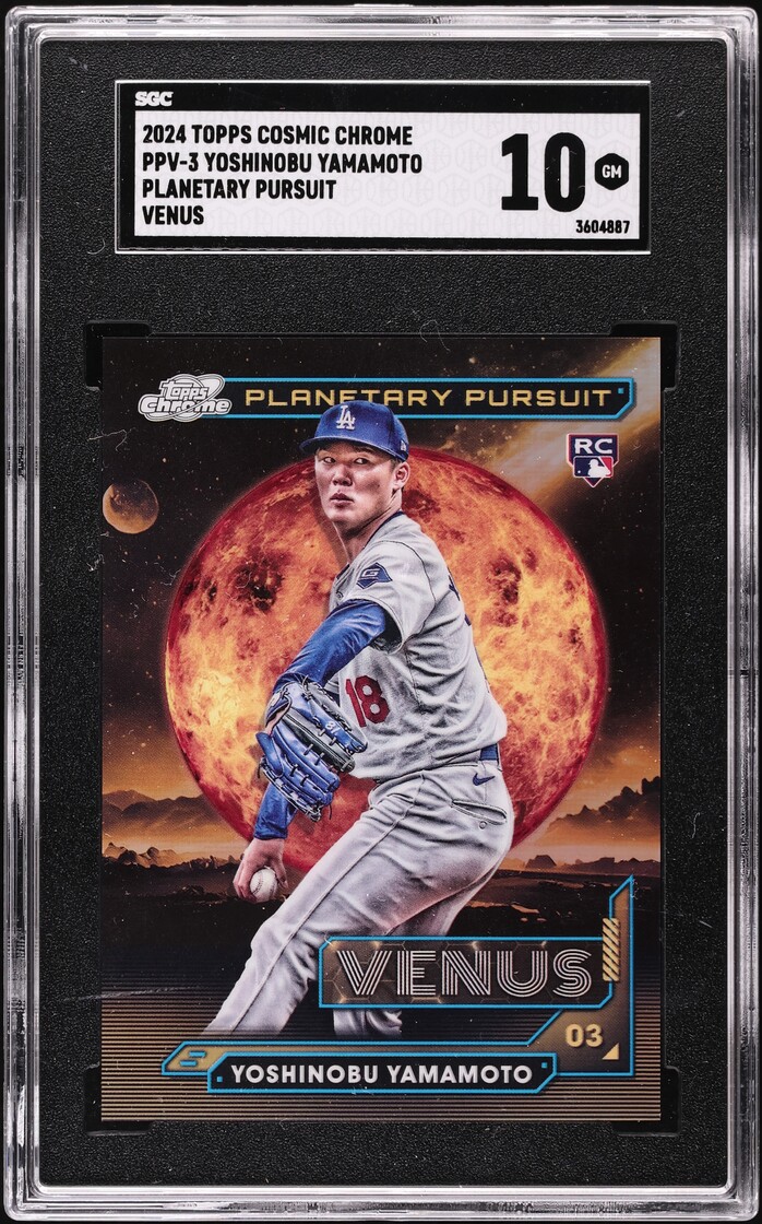 2024 Topps Chrome Cosmic Planetary Pursuit Venus Yoshinobu Yamamoto RC SGC 10