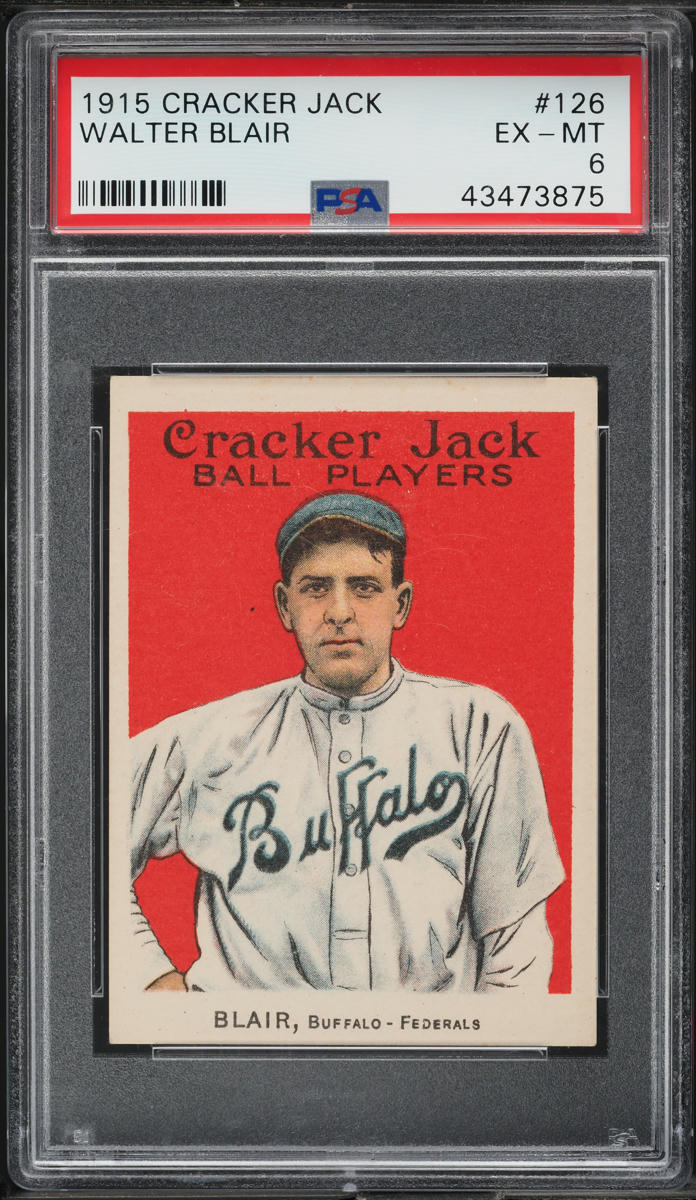 1915 Cracker Jack Walter Blair #126 PSA 6 EXMT