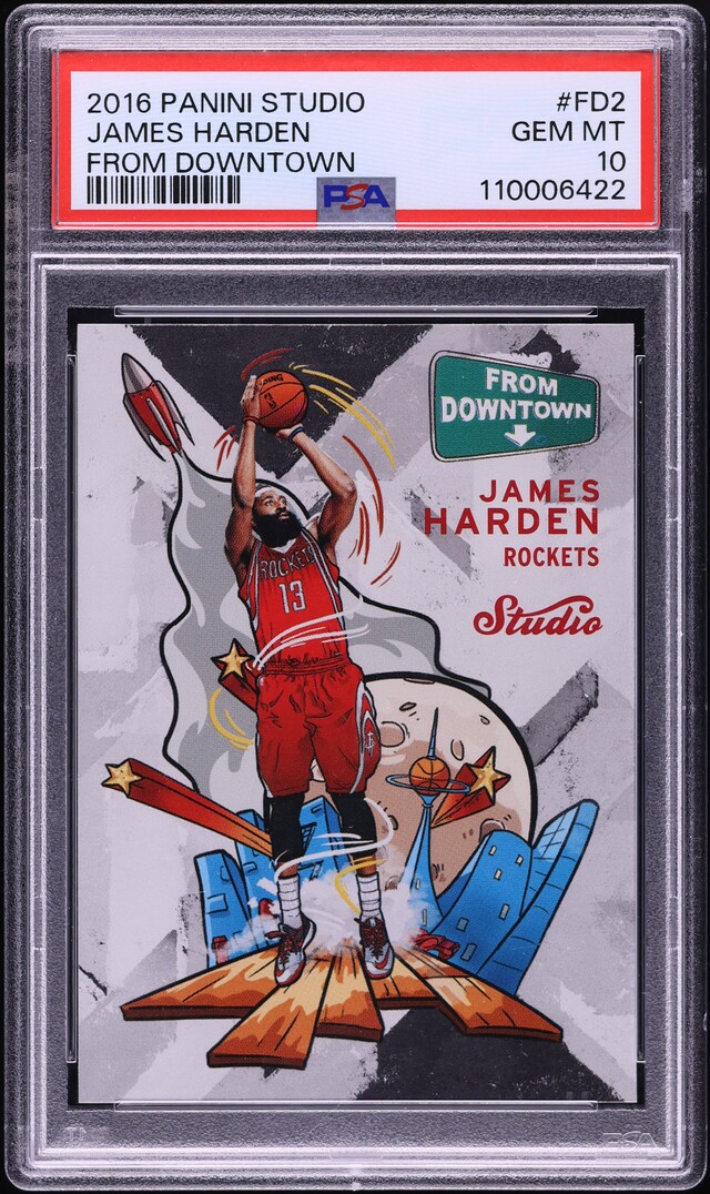 2016 Panini Studio From Downtown James Harden #FD2 PSA 10 GEM MINT