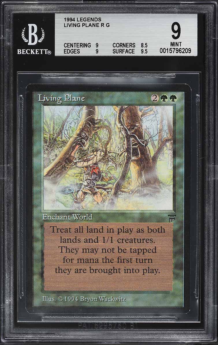 1994 Magic The Gathering MTG Legends Living Plane R G BGS 9 MINT