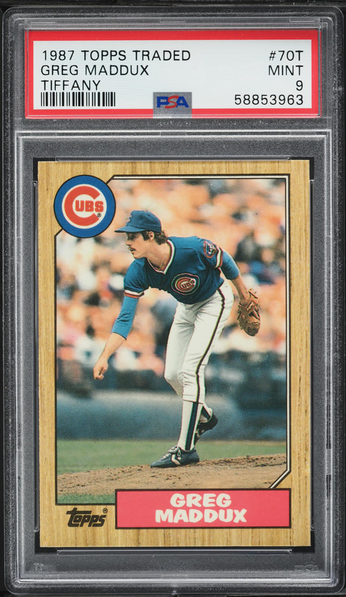 1987 Topps Traded Tiffany Greg Maddux ROOKIE #70T PSA 9 MINT