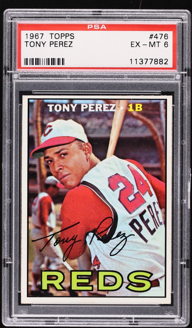 1967 Topps Tony Perez SHORT PRINT #476 PSA 6 EXMT