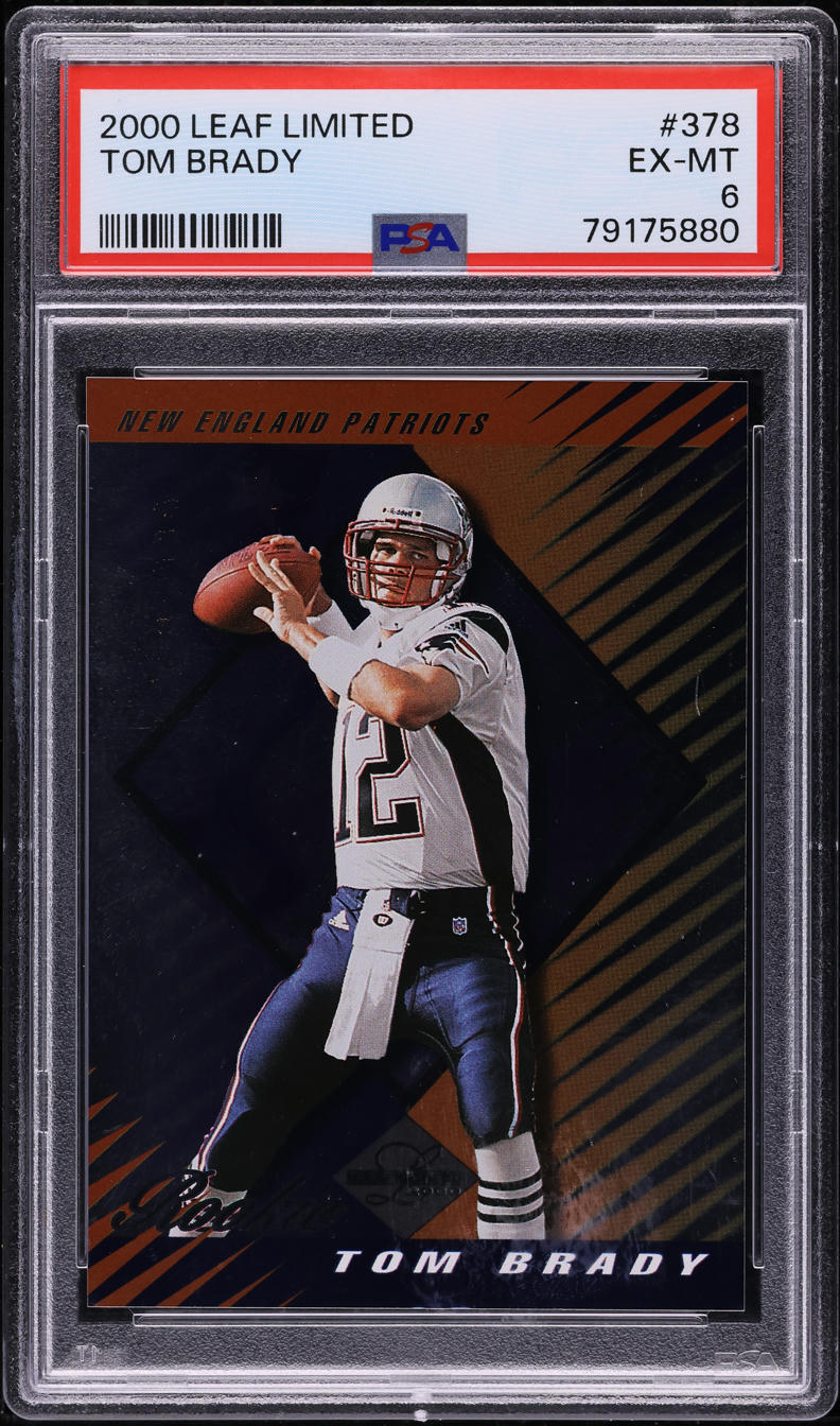 2000 Leaf Limited Tom Brady ROOKIE /350 #378 PSA 6 EXMT