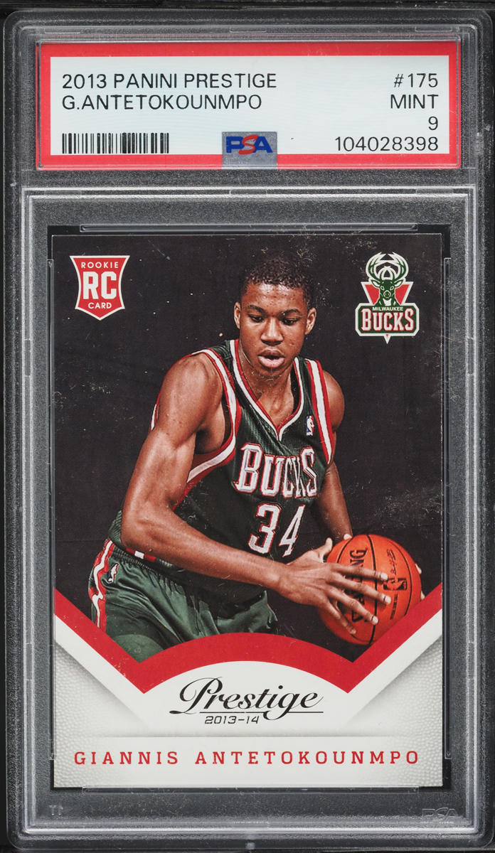 2013 Panini Prestige Giannis Antetokounmpo ROOKIE #175 PSA 9 MINT