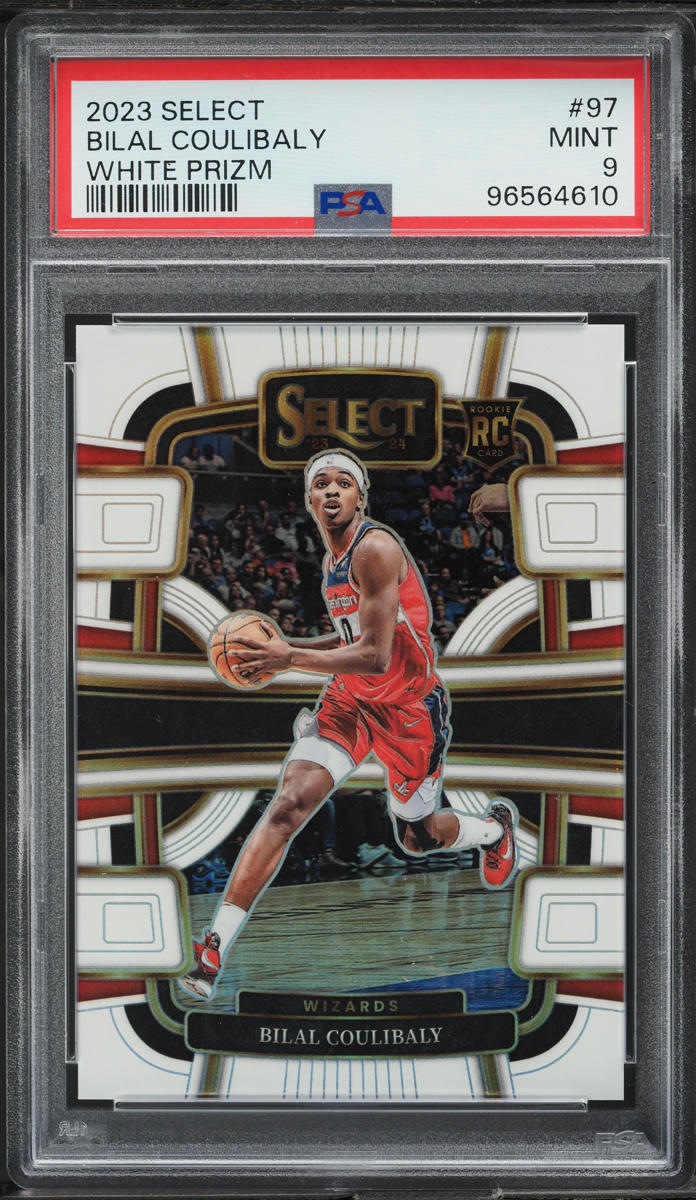 2023 Select Concourse White Prizm Bilal Coulibaly ROOKIE /149 #97 PSA 9 MINT
