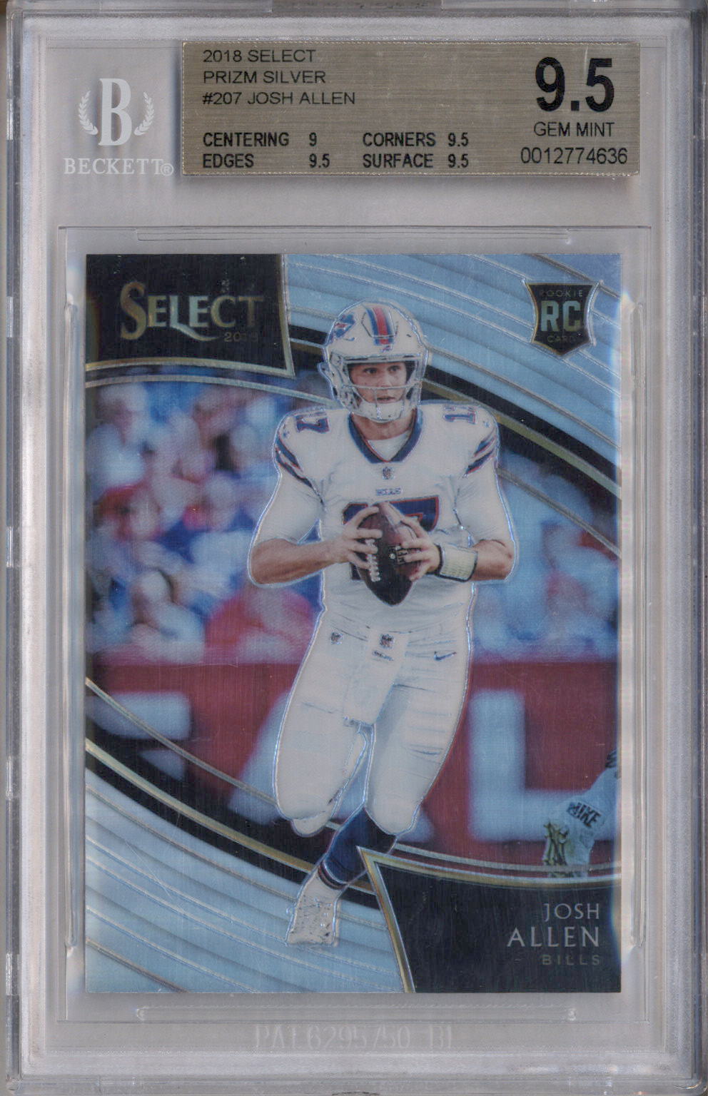2018 Select Prizm Silver #207 Josh Allen RC Rookie BGS 9.5