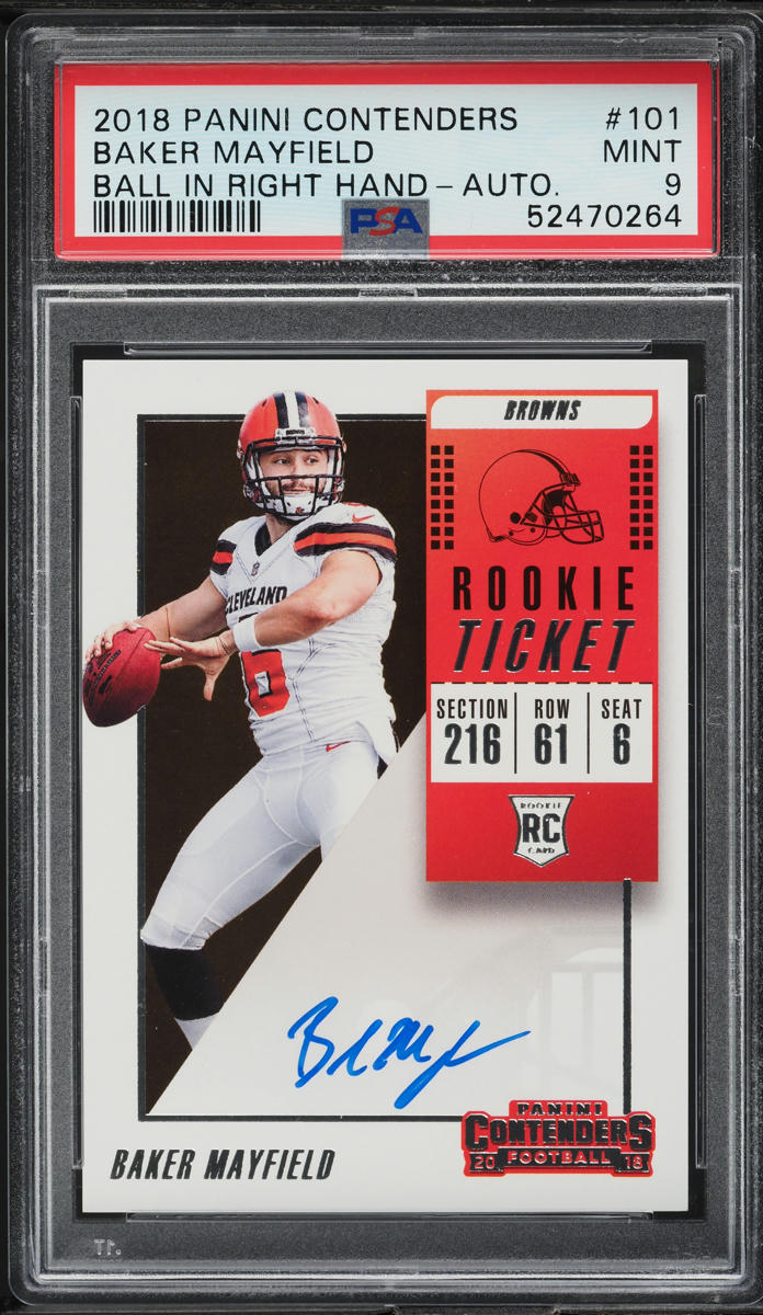 2018 Panini Contenders Baker Mayfield ROOKIE AUTO #101 PSA 9 MINT