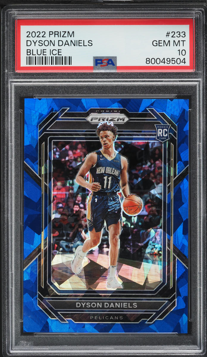 2022 Panini Prizm Blue Ice Dyson Daniels ROOKIE /125 #233 PSA 10 GEM MINT