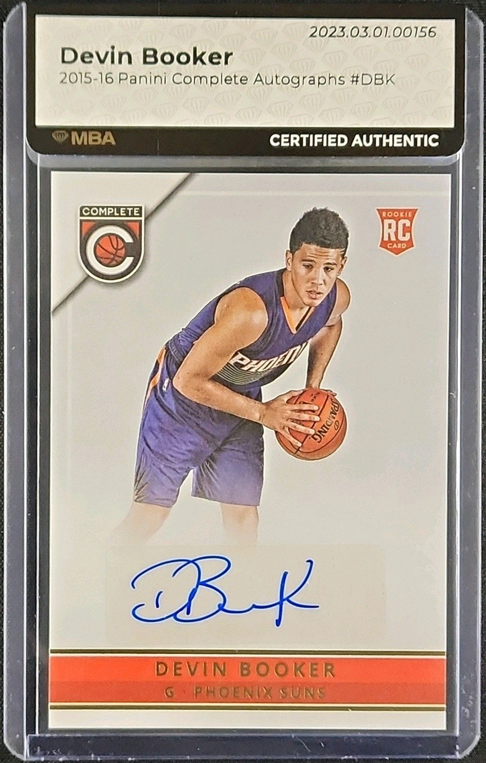 2015 Panini Complete Devin Booker ROOKIE AUTO #DBK MBA AUTH