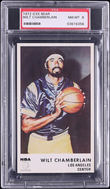 1972 Icee Bear Basketball Wilt Chamberlain PSA 8 NM-MT