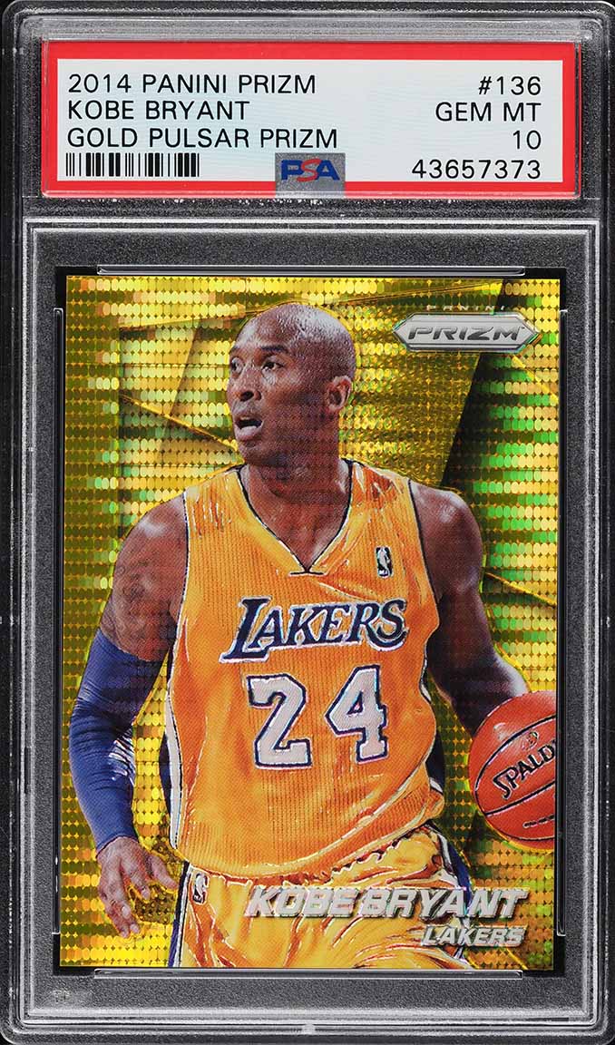 2014 Panini Prizm Gold Pulsar Kobe Bryant 1/10 #136 PSA 10 GEM MINT