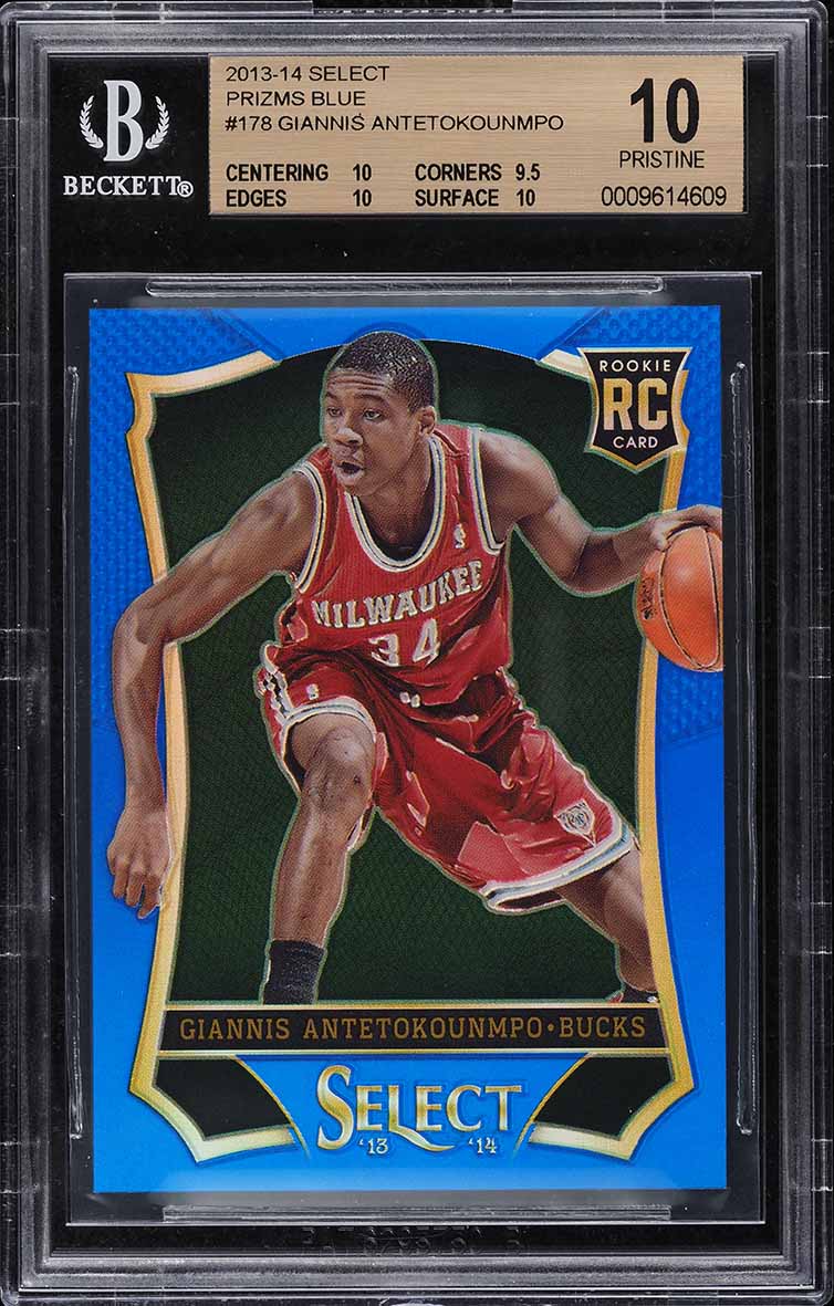 2013 Select Blue Prizms Giannis Antetokounmpo ROOKIE /49 #178 BGS 10 PRISTINE