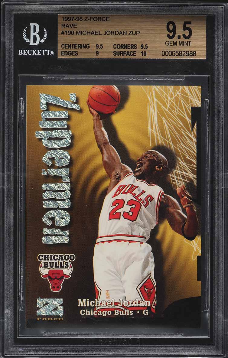 1997 Skybox Z-Force Rave Zuperman Michael Jordan /399 #190 BGS 9.5 GEM MINT