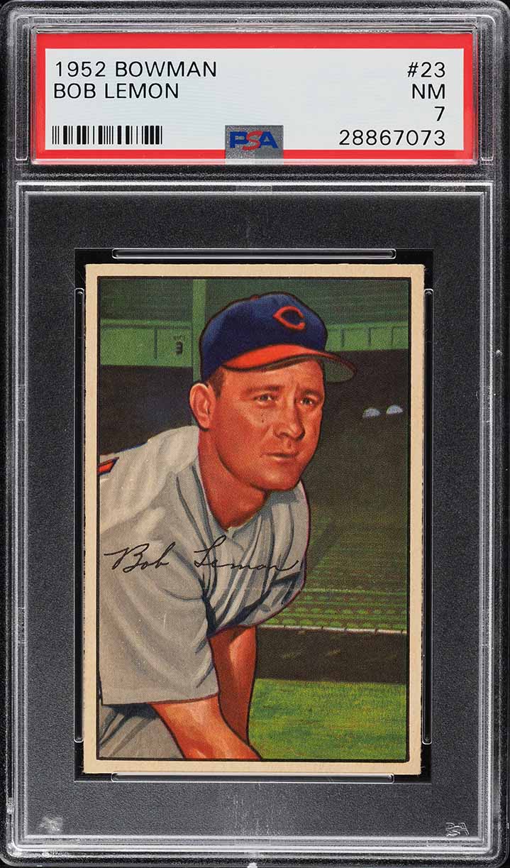 1952 Bowman Bob Lemon #23 PSA 7 NRMT