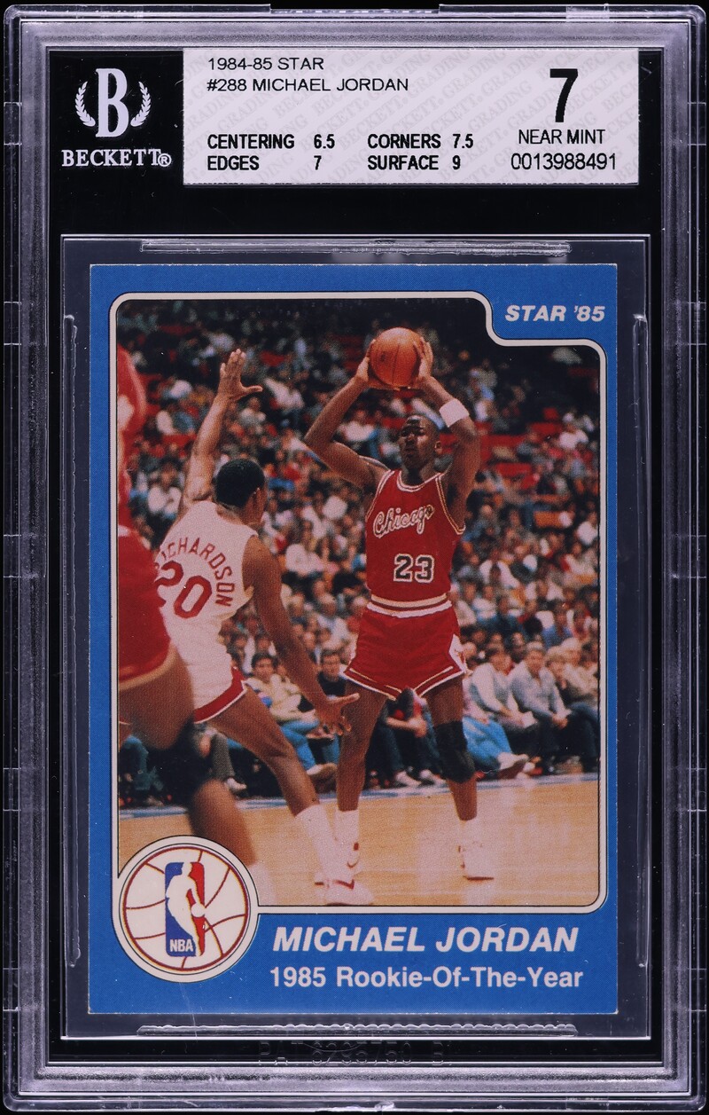 1984 Star Basketball Michael Jordan ROOKIE #288 BGS 7 NRMT
