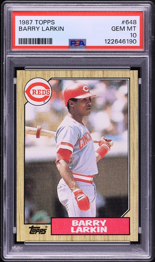 1987 Topps Barry Larkin ROOKIE #648 PSA 10 GEM MINT