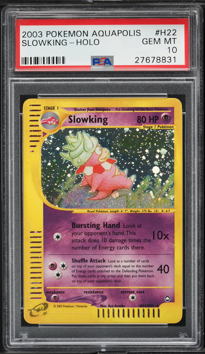 2003 Pokemon Aquapolis Holo Slowking #H22 PSA 10 GEM MINT