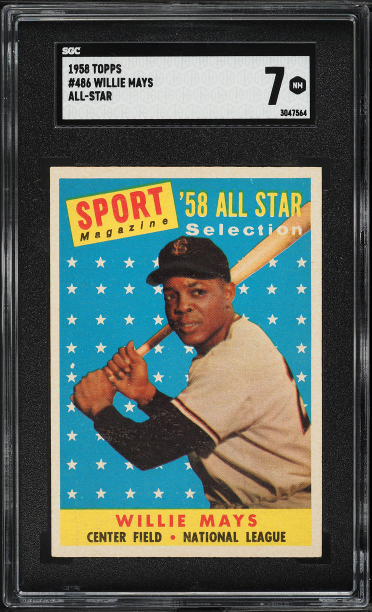 1958 Topps Willie Mays ALL-STAR #486 SGC 7 NRMT
