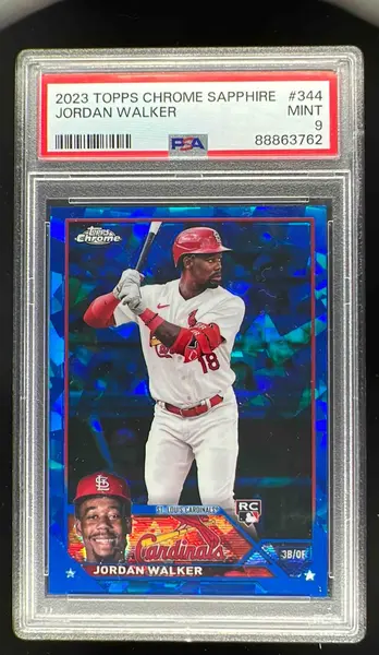 2023 Topps Chrome Sapphire Chrome #344 Jordan Walker RC PSA 9