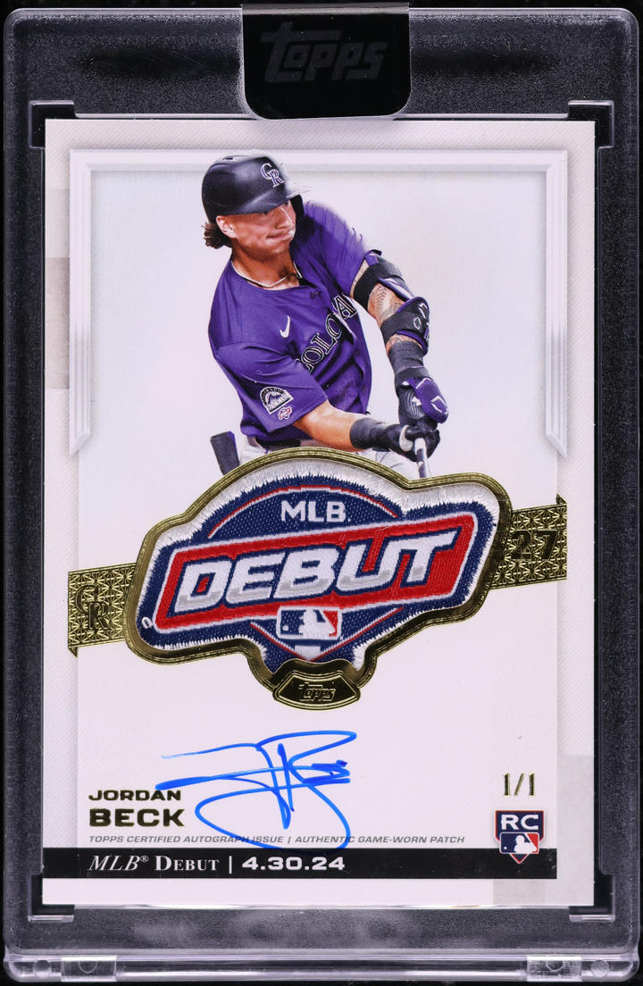 2024 Topps Chrome Update Jordan Beck ROOKIE MLB DEBUT PATCH AUTO 1/1