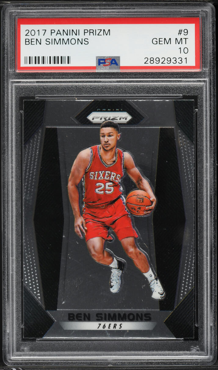 2017 Panini Prizm Ben Simmons #9 PSA 10 GEM MINT