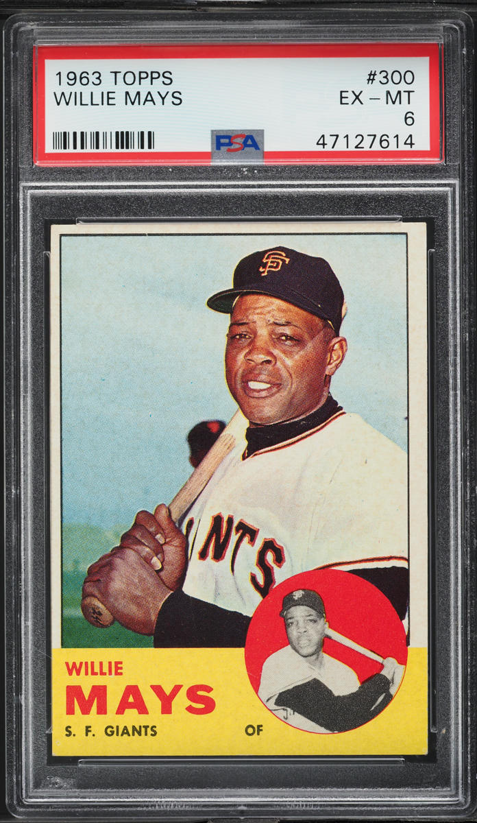 1963 Topps Willie Mays #300 PSA 6 EXMT